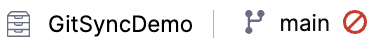 A screenshot of the Git sync toggle turned off.